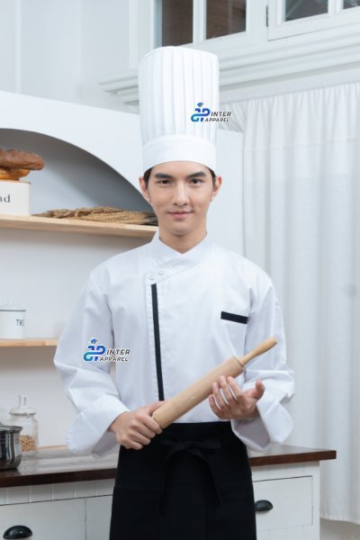 White 11-inch open-top chef's hat.