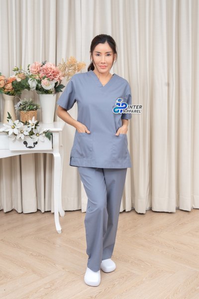 Ash Grey Professional Scrub Set Ash Grey Professional Scrub Set