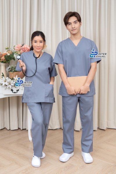 Ash Grey Professional Scrub Set Ash Grey Professional Scrub Set