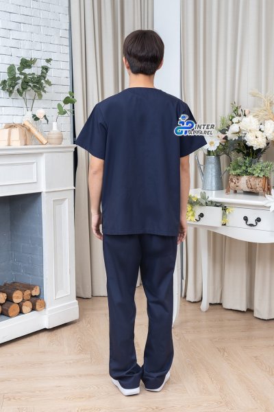 ชุดสครับ คอวี สีกรมดำ ชุดสครับ คอวี สีกรมดำ