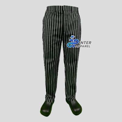 Pro Stripe Series Black & White Striped Chef Pants Pro Stripe Series Black & White Striped Chef Pants