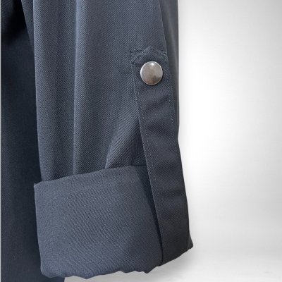 เสื้อเชฟแขนยาวพับได้ คอจีน กระดุมเฉียง Black Edge LS