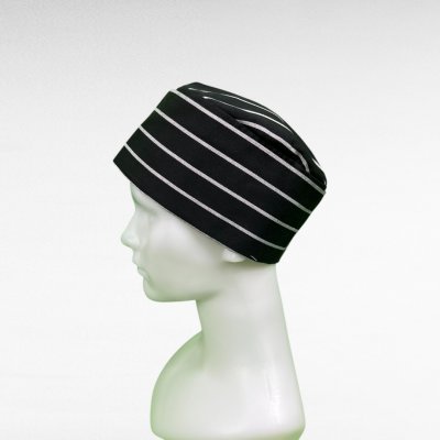 หมวกกุ๊กญี่ปุ่นริ้วขาวดำ หมวกกุ๊กญี่ปุ่นริ้วขาวดำ