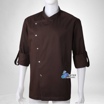 Brown Edge Minimalist Chef Jacket – Dark Brown
