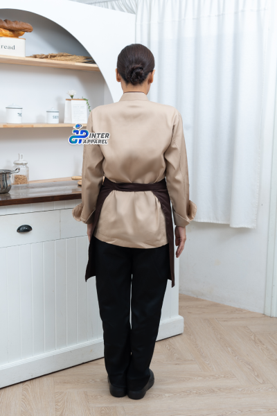 Chef Mocha Line Long-Sleeve Mandarin Collar Chef Jacket Chef Mocha Line Long-Sleeve Mandarin Collar Chef Jacket