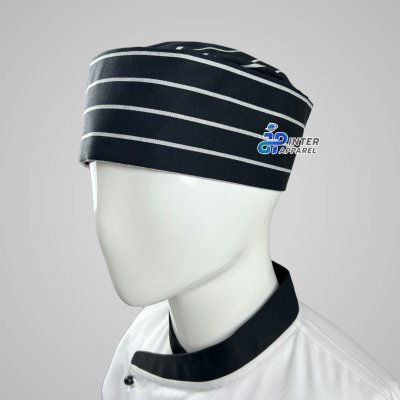 Black and White Chef Skull Cap Black and White Chef Skull Cap