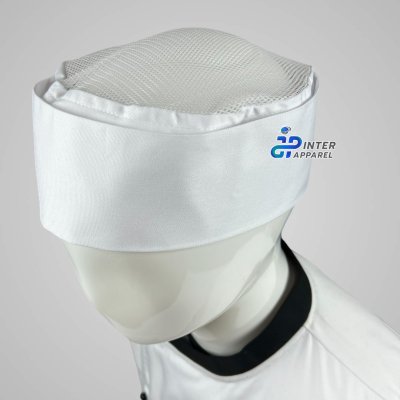 Mesh Top Chef's Skull Cap (White)