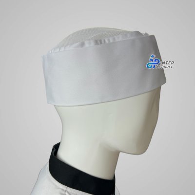 Mesh Top Chef's Skull Cap (White)