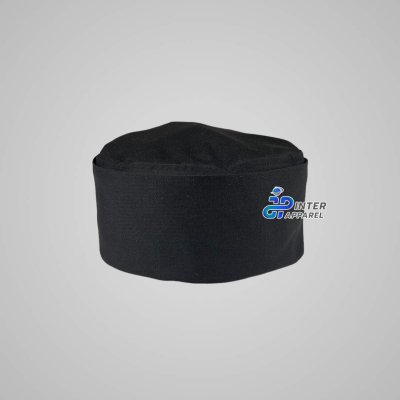 หมวกกุ๊กญี่ปุ่นทรงเตี้ยสีดำ หมวกกุ๊กญี่ปุ่นทรงเตี้ยสีดำ