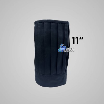 Black 11-inch open-top chef's hat.