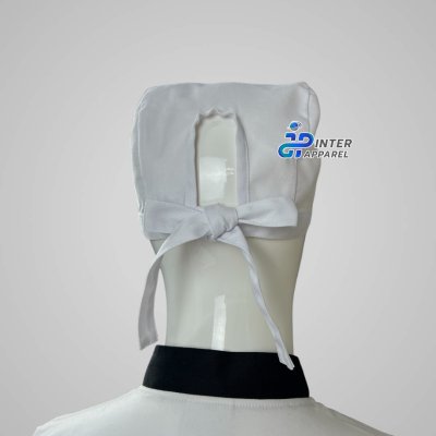 White hat with a chin strap