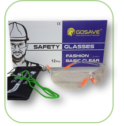 GOSAVE safefty glasses fashion basic clear