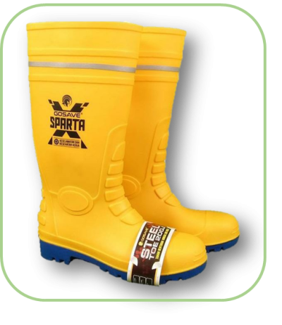 Sepatu GOSAVE Safety Boots Sparta (Ujung Besi Steel Toe)