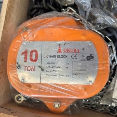รอกโซ่มือสาว ขนาด 10 ตัน ความยาว 5 เมตร OKURA