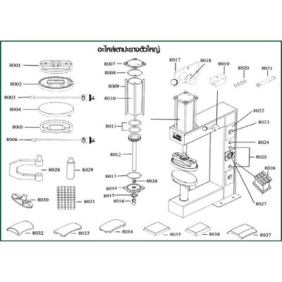 เตาปะยางอัตโนมัติ ขนาดใหญ่ OKURA รุ่น OK-008