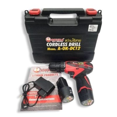 สว่านไร้สาย ขนาด 3/8นิ้ว OKURA รุ่น OK-DC12
