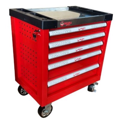 ตู้เครื่องมือ 5 ชั้น สีแดง  OKURA รุ่น OK-X5TS