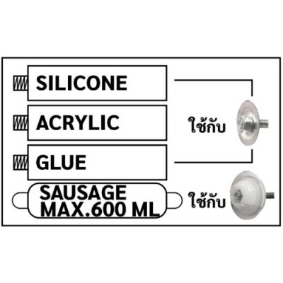 ปืนยิงกาวซิลิโคนไส้กรอก งานหนัก OKURA รุ่น SG-370