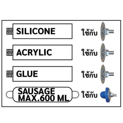 ปืนยิงกาวซิลิโคนไส้กรอก งานหนักพิเศษ OKURA รุ่น SG-400