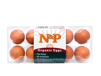 10 Organic Eggs (Special Size from our teenage Hens)