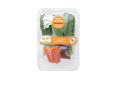 Stir fried set: 4 vegetables mix with oyster sauce