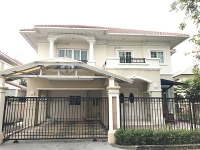 บ้านเดี่ยว 4 นอน 5 น้ำ โครงการ เพอร์เฟค มาสเตอร์พีซ รัตนาธิเบศร์ หน้าโครงการติด MRT ไทรม้า