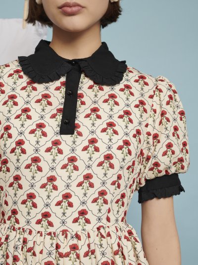 Plume Poppy Print Dress