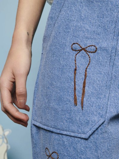 Honeycomb Denim Trousers