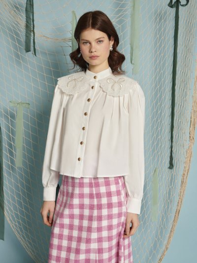 Marine Bow Blouse