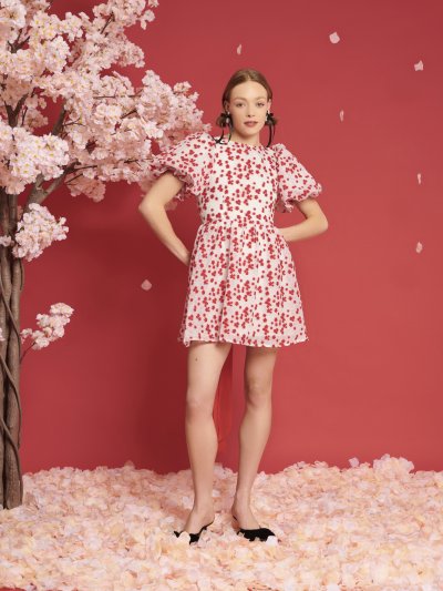 Sakura Jacquard Mini Dress