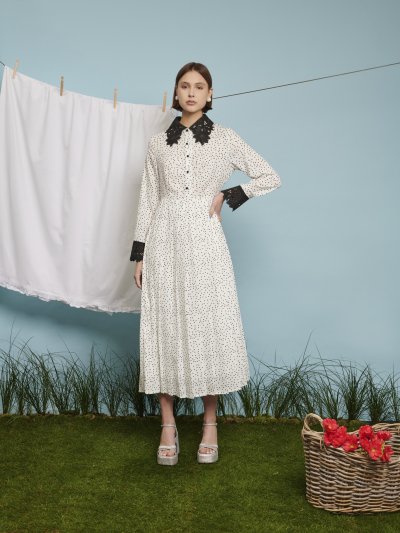 Esther Polka Dot Midi Dress