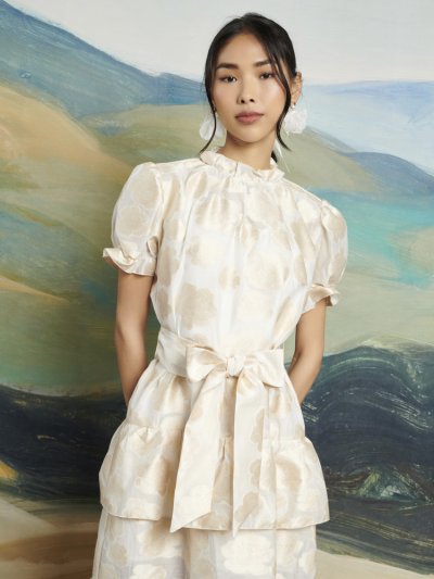 Lasso Jacquard Midi Dress