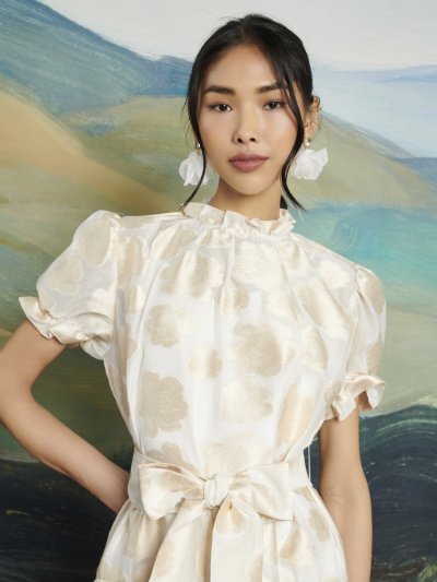 Lasso Jacquard Midi Dress