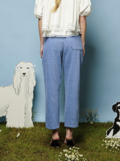 Honeycomb Denim Trousers