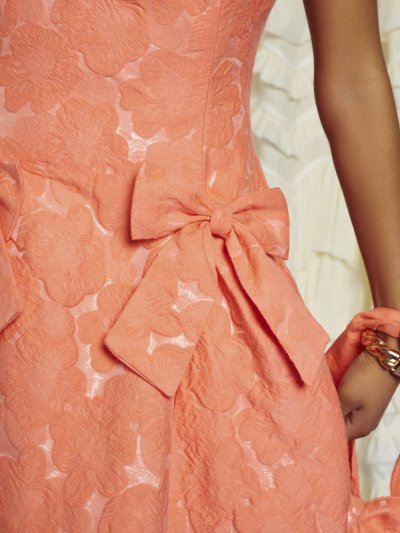 DREAM Tangerine Jacquard Mini Dress