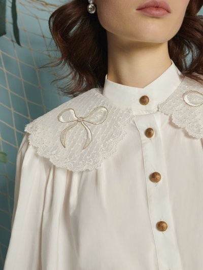 Marine Bow Blouse