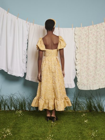 Lemonade Jacquard Midi Dress