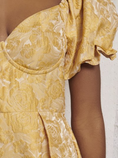 Lemonade Jacquard Midi Dress