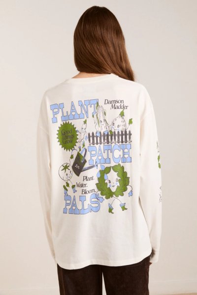 Plant patch pals - Ecru long sleeve