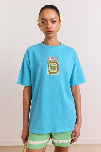 Snack Plate Graphic Tee - Blue