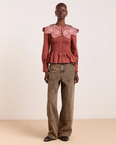 Fern Embroidered Blouse