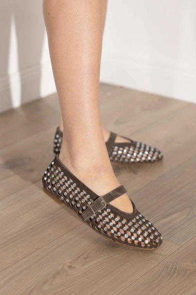 Samantha Suede Ballet Flats
