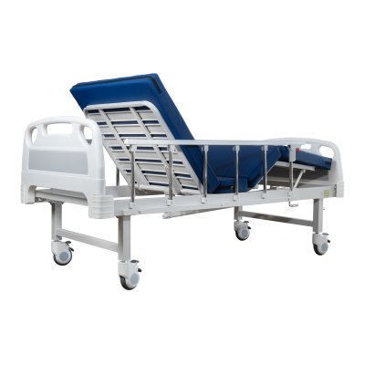 เตียงพยาบาล ระบบมือหมุน 2 ไกร์ธรรมดา รุ่น ECO เบาะ PU