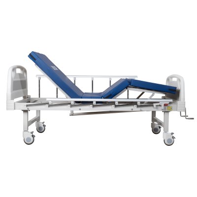 เตียงพยาบาล ระบบมือหมุน 2 ไกร์ธรรมดา รุ่น ECO เบาะ PU