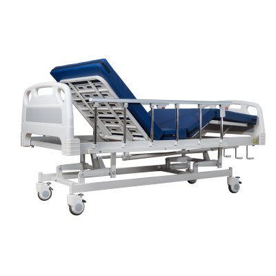 เตียงพยาบาล ระบบมือหมุน 3 ไกร์ธรรมดา รุ่น PRO เบาะ PU