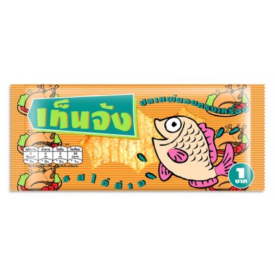 เท็นจัง ปลาแผ่นอบทรงเครื่องรวมรส 60 ซอง