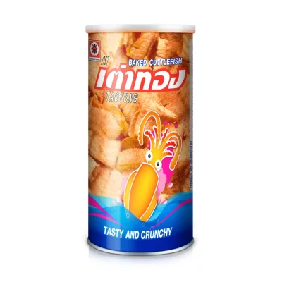 (5 กระป๋อง) เต่าทอง ปลาหมึกอบกรอบปรุงรส (บรรจุกระป๋อง) ขนาด 48 กรัม