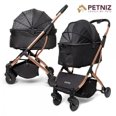 Petniz Pet Dog รถเข็นเด็กแบบถอดออกได้พับได้