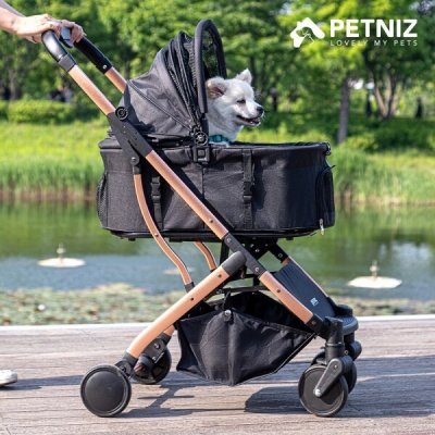 Petniz Pet Dog รถเข็นเด็กแบบถอดออกได้พับได้