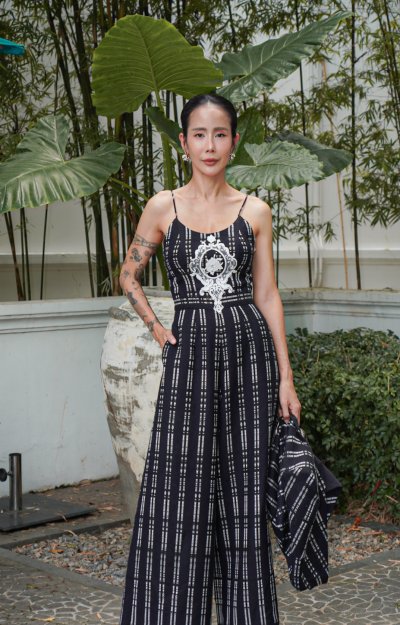 Sam Kasat Handwoven Jumpsuit & Cape